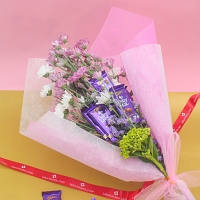 Colorful Bouquet with Cadbury
